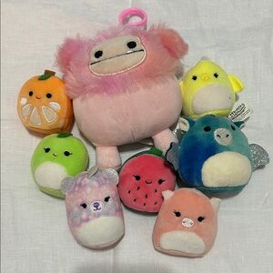 Squishmallows Lot of 8 Caparinne, fruit, and animals‎